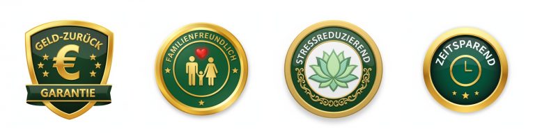 Garantien bei RockImmos: Familienfreundlichkeit, Geld-zurück-Garantie, zeitsparend, stressreduzierend